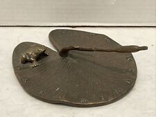 Vintage/Pre-Owned*Brass Sundial*Frog on Lily Pad*7.5