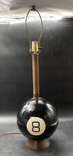 Early Huge 8 Ball Pool Billiards Table Lamp 29” Tall Works Vintage Cave Decor picture