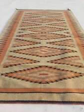 Antique Navajo Handwoven Native American Indian Rug Wool Blanket Carpet 92x59cm picture