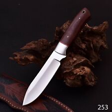 CUSTOM HANDMADE J-2 STAINLESS STEEL HUNTING FIXED BLADE KNIFE 10-IN WOOD HANDLE picture