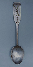 Rare HANDWROUGHT Navajo Antique Silver Souvenir Spoon Geometric Dsgn Circa 1900 picture