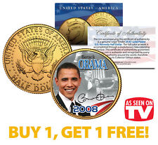 BARACK OBAMA 2008 JFK Half Dollar Coin * AS SEEN ON TV * BUY 1 GET 1 picture