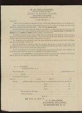 1890s SOLDIER PENSION LETTER F.G. COLDREN LATE OF U.S. PENSION BUREAU ATTY 31-32 picture