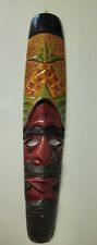Vintage Wooden Jamaican Mask Hand Made And Painted High Quality 23