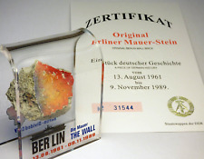 Original Piece of the REAL BERLIN WALL Mounted in Acrylic Display with of - from picture