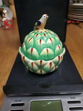 Stately Homes Sir Humphrey Mottahedeh Artichoke Lidded Box Bird Italy Rare picture