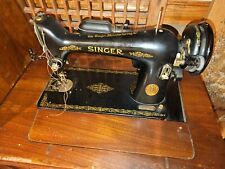 ANTIQUE SINGER SEWING MACHINE MODEL 66 WITH FOOT PEDAL UNTESTED picture
