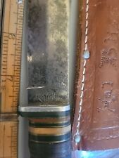  KINFOLKS USA Fixed Blade  Knife & Sheath Vintage  picture