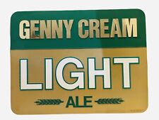 VTG Genesee Genny Cream Light Ale Plastic Beer Bar Man Cave 14”x18.5 Wall Sign picture