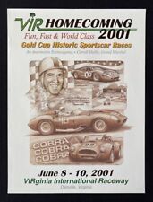 2001 Virginia International Raceway VIR Homecoming Poster CARROLL SHELBY COBRA picture