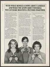 MINOLTA XD-11 and XG-7 Cameras - 2 Pages - 1978 Vintage Print Ad picture