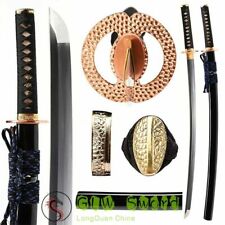Full Tang Katanas Japanese Swords Hand Forged High Manganese Steel Blade Sharp picture