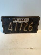 1963 Massachusetts antique license plate picture