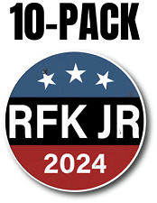 10-PACK RFK JR 2024 STICKERS ROBERT F KENNEDY JR PRESIDENT BUMPER ELECT 4-INCH picture