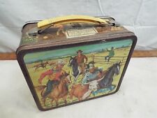 1970s Bonanza Lunch Box Lunchbox NO Thermos Litho Metal Aladdin NBC Western picture