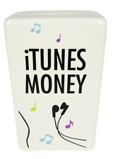 iTunes Money Penny Coin Bank Ceramic Pretty Penny Retro Ear Buds picture