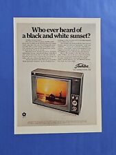 Vintage Print Ad 1969 Toshiba Color Television Sunset picture