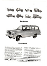 1964 Print Ad Kaiser Jeep Wagoneer Evolution Revolution Pink White Stripe Uphol picture