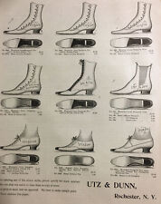 Antique 1892 Shoe Advertising UTZ & DUNN Rochester NY Great Graphics picture