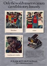1979 Polaroid SX 70 Sonar Camera Print Ad Roller Disco Skates Foil Background picture