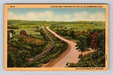 Cambridge OH-Ohio, Looking West From Big Cut, Antique, Vintage Souvenir Postcard picture