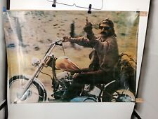 Vtg EASY RIDER  1969 MOTORCYCLE CHOPPER  POSTER Dennis Hopper Flipping  The Bird picture