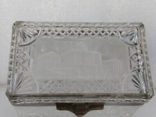 Antique Russian Russia Imperial Caesar Glass Tea Sugar Box 1911 Trinket Scarce picture