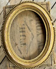 ANTIQUE VICTORIAN OVAL WOOD PICTURE FRAME ORNATE GESSO 7