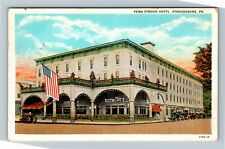 Stroudsburg PA-Pennsylvania, Penn Stroud Hotel c1933 Vintage Souvenir Postcard picture