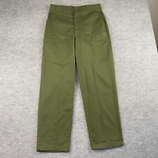VTG 1970s Military Utility Trousers OG-507 Pants 34x31 Green Vietnam picture