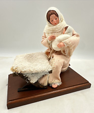 Simpich Character Dolls Mary Holding Baby Jesus Christmas Nativity 1991 picture