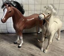 2 Vintage Toy Horses- Fisher Price & M.M.T.L. 8” X 6.5” Horse Figurines picture