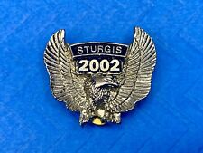 Vintage 2002 Sturgis Motorcycles MC Eagle Wings Bike Week Jacket Vest Hat Pin  picture