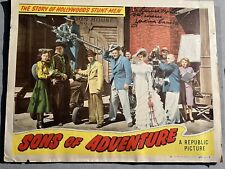 RARE Sons Of Adventure Original  Lobby Card Signed By Stuntman Yakima Canutt 714 picture