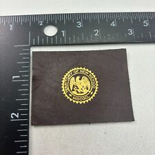 VTG c 1910s Pre- STATE TERRITORY OF NEW MEXICO SEAL Tobacco Leather Patch 39SS picture
