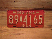 Vintage 1964 INDIANA Car Truck License Plate Rat Rod, Man Cave picture