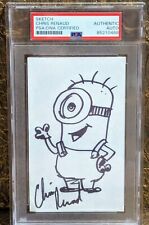 Chris Renaud PSA/DNA Autograph Signed Hand Drawn Sketch Despicable Me Minion  picture