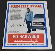 1979 Print Ad Join the Team Ed Harwood Buick Pontiac Monroe Michigan Car Dealer picture