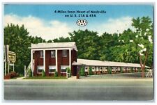 Nashville Tennessee TN Postcard Hickerson Motel Court Nolensville Exterior c1956 picture