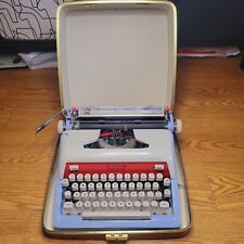 Vintage Royal Futura 800 Manual Typewriter Red White&Blue Works W/Case & Key picture