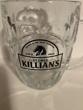 Vintage Pint George Killians Dimpled Glass Beer Mug Black Letters picture