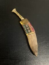 KUKRI Knife Set NEPAL Ethnic Folk Asiatic Vintage Scabbard Colorful picture