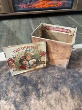 1900’s Vintage Two Orphans cigar box with lid picture
