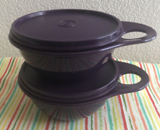 Tupperware Thatsa Bowl Set of 2 Small Bowls 2 1/2 Cups Plum New picture