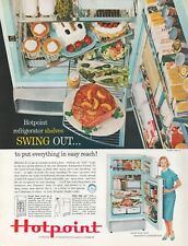 1959 Hotpoint Refrigerator Shelves Swing Out Easy Reach Vintage Print Ad L18 picture