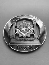 Masonic  Metal Chrome Master Mason Pillars Auto Car Emblem picture