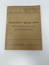 Rare 1944 WWII TM 11-300 War Department Technical Manual Frequency Meter Sets picture