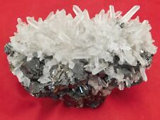 Nice Big Quartz Crystal BURR Cluster on Sphalerite Crystals From Peru 586gr picture