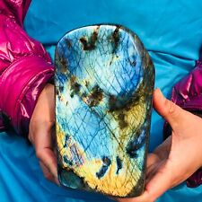 4.66LB Natural Gorgeous Labradorite Quartz Crystal Stone Specimen Healing picture