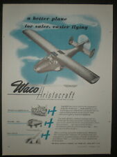 1946 WACO ARISTOCRAFT AIRPLANE vintage Trade print ad picture